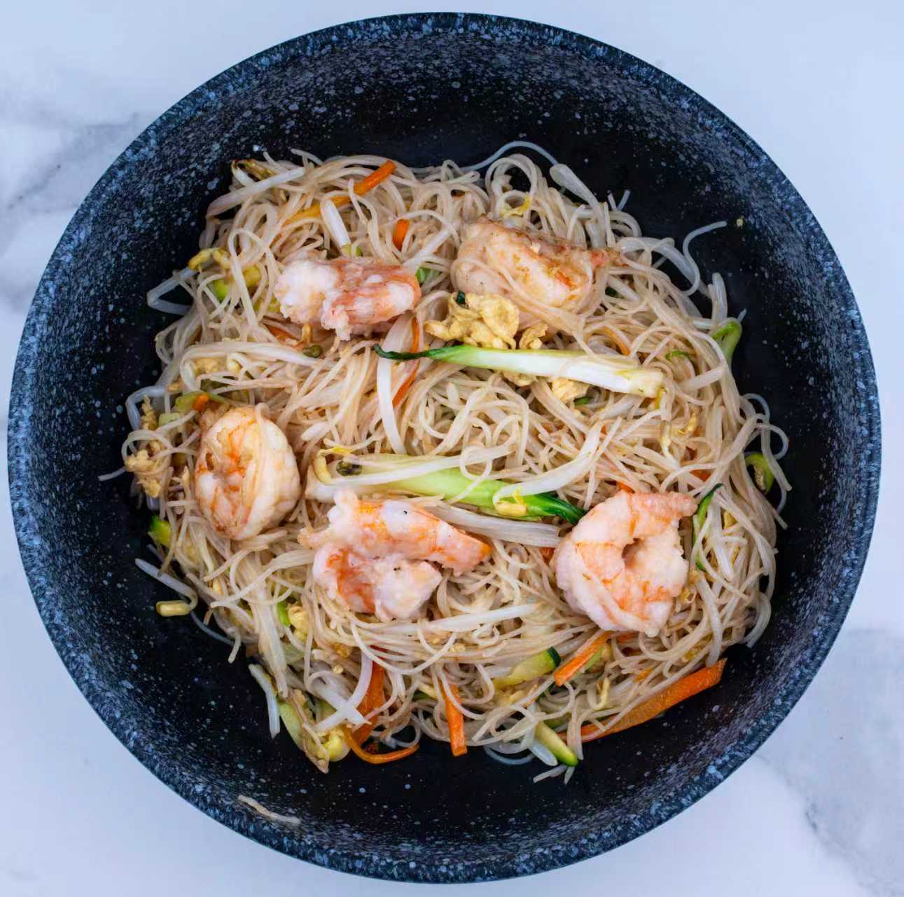 42. SPAGHETTI DI RISO CON GAMBERI